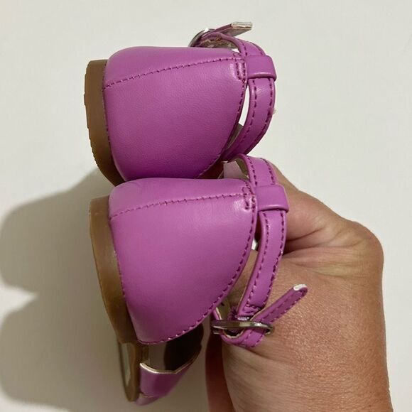 Janie and Jack Purple Scalloped Sandals NEW WITHOUT TAG SIZE 4 - Picture 3 of 5